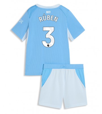 Manchester City Ruben Dias #3 Hjemmebanetrøje Børn 2026-27 Kortærmet (+ Korte bukser)
